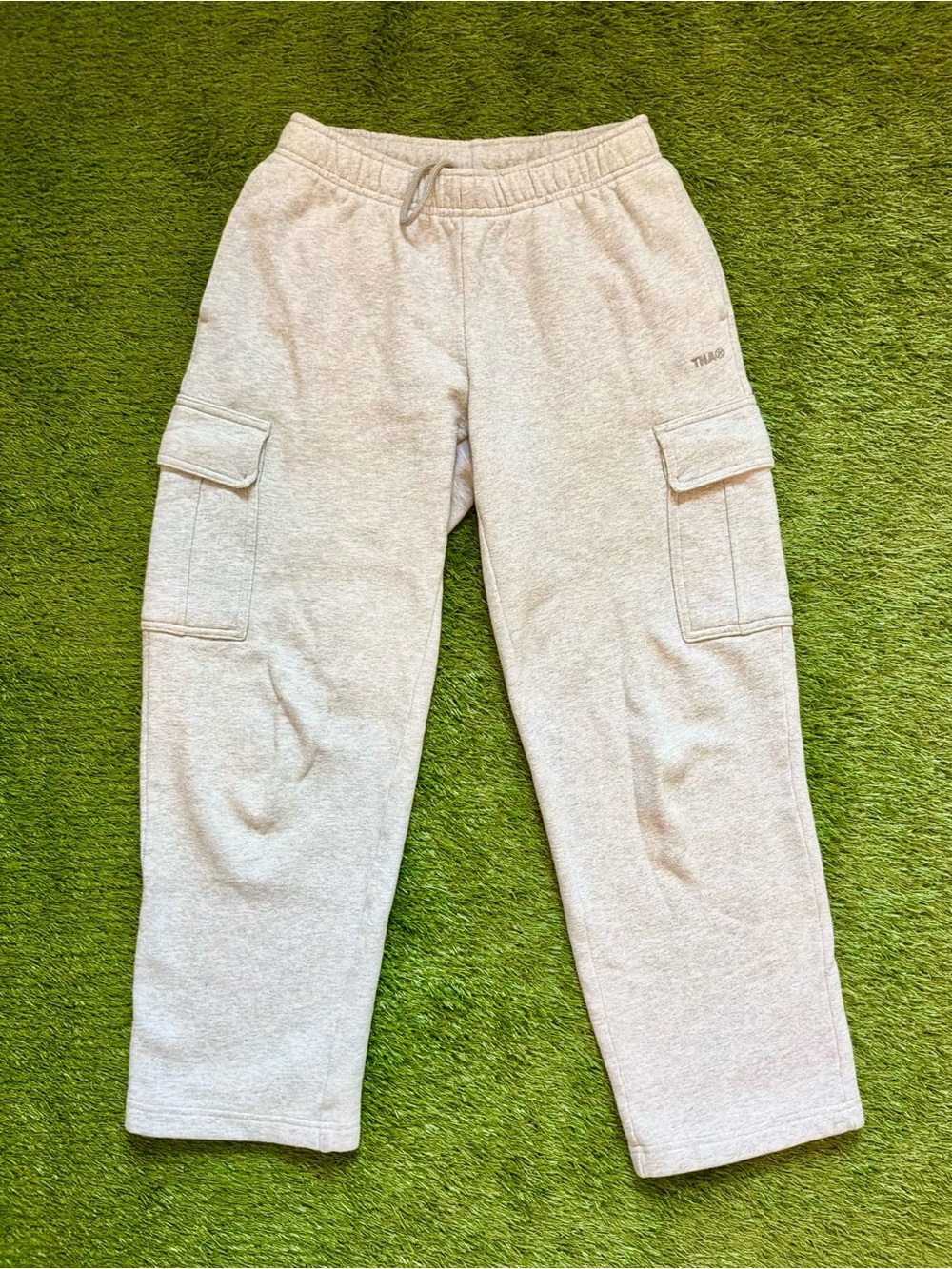 Aritzia TNA Cozy Fleece Cargo Sweatpants Heather Grey XS